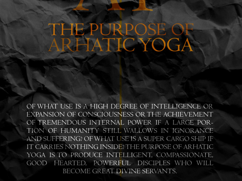 The Purpose of Arhatic Yoga